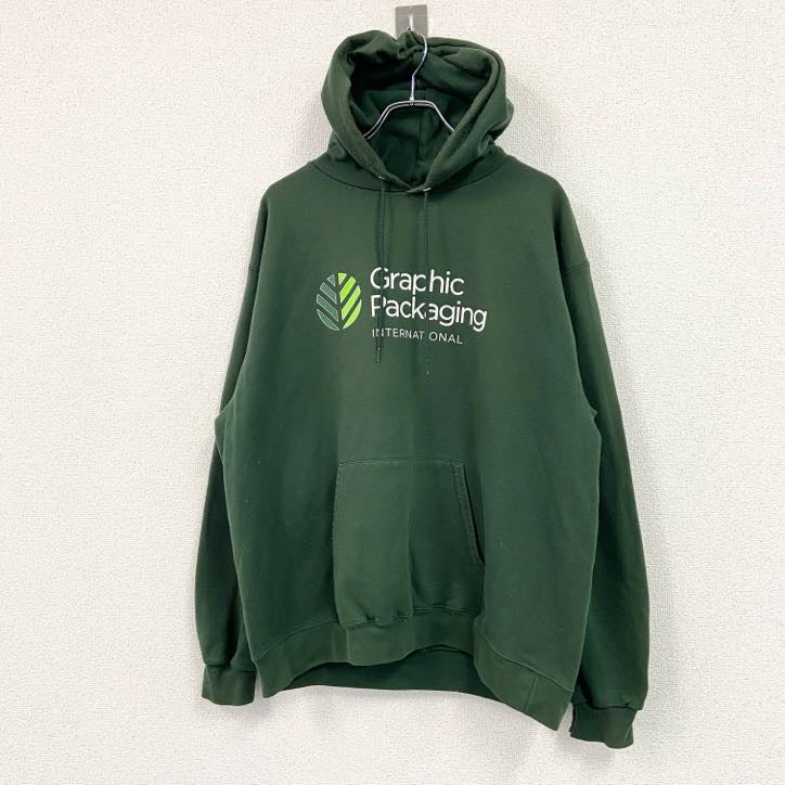 Champion　チャンピオン　スウェットパーカー/フーディー　緑　グリーン　XLサイズ
