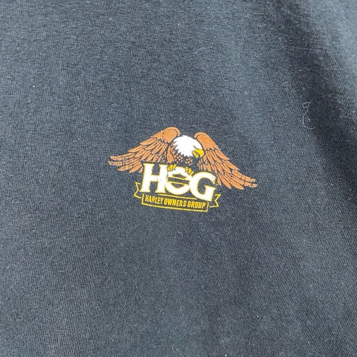 GILDAN　Harley-Davidson　ハーレーダビッドソン　半袖プリントTシャツ　黒　ブラック　Lサイズ