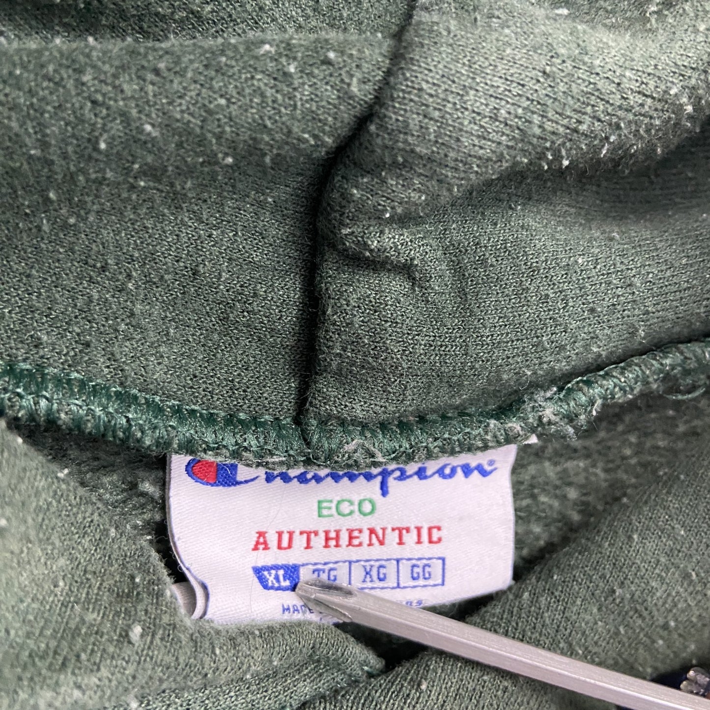 Champion　チャンピオン　スウェットパーカー/フーディー　緑　グリーン　XLサイズ