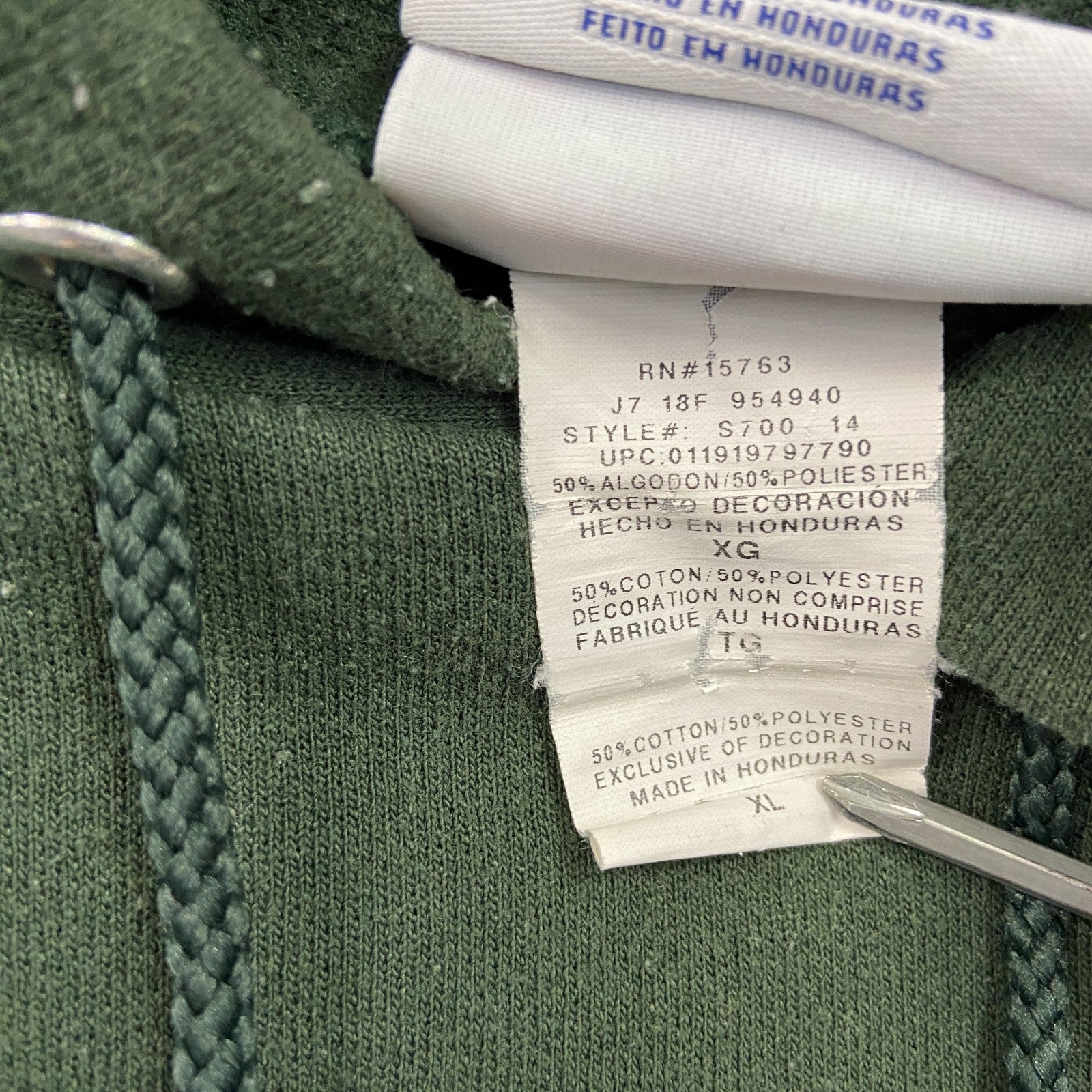 Champion　チャンピオン　スウェットパーカー/フーディー　緑　グリーン　XLサイズ