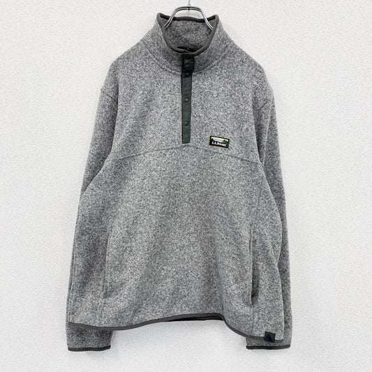 L.L.Bean　エルエルビーン　セーター・フリース・プルオーバー　ワンポイント　灰色　グレー　Lサイズ