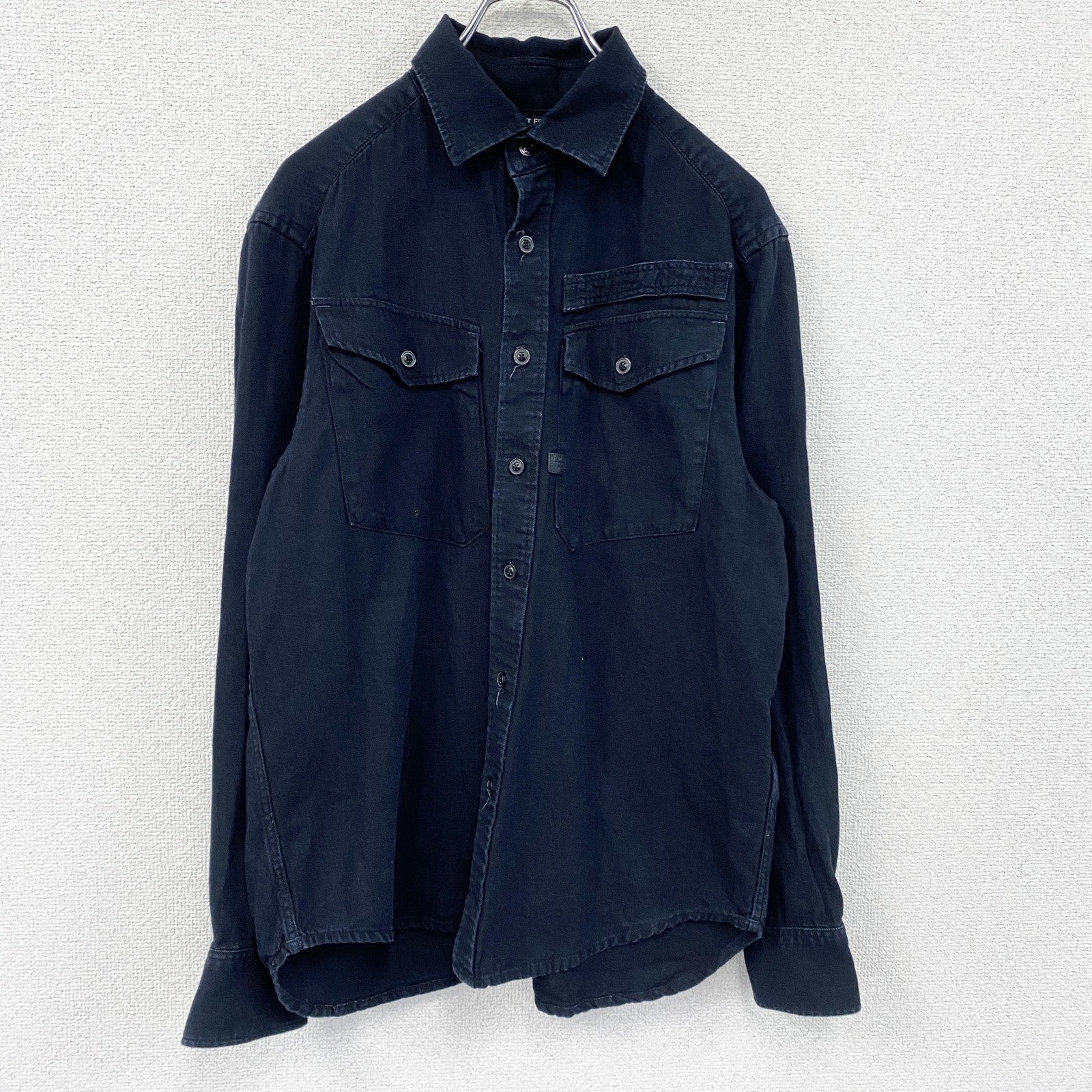 G-STAR RAW　ジースターロー　長袖デニムシャツ　紺　ネイビー　Mサイズ