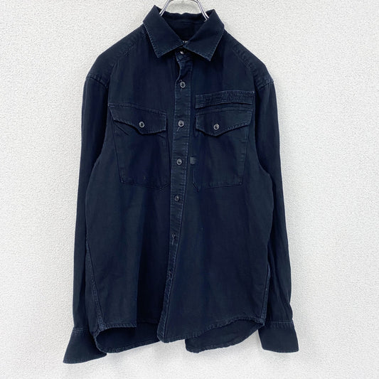 G-STAR RAW　ジースターロー　長袖デニムシャツ　紺　ネイビー　Mサイズ
