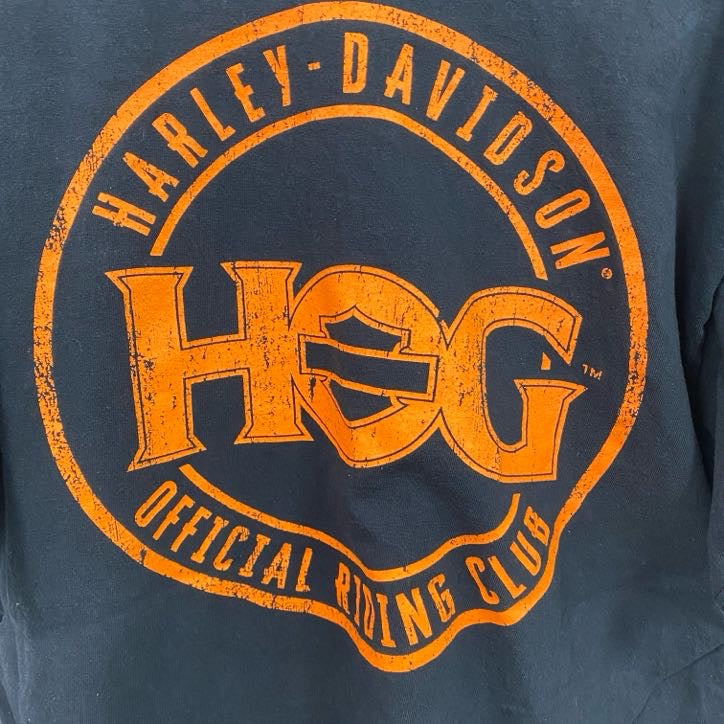 GILDAN　Harley-Davidson　ハーレーダビッドソン　半袖プリントTシャツ　黒　ブラック　Lサイズ