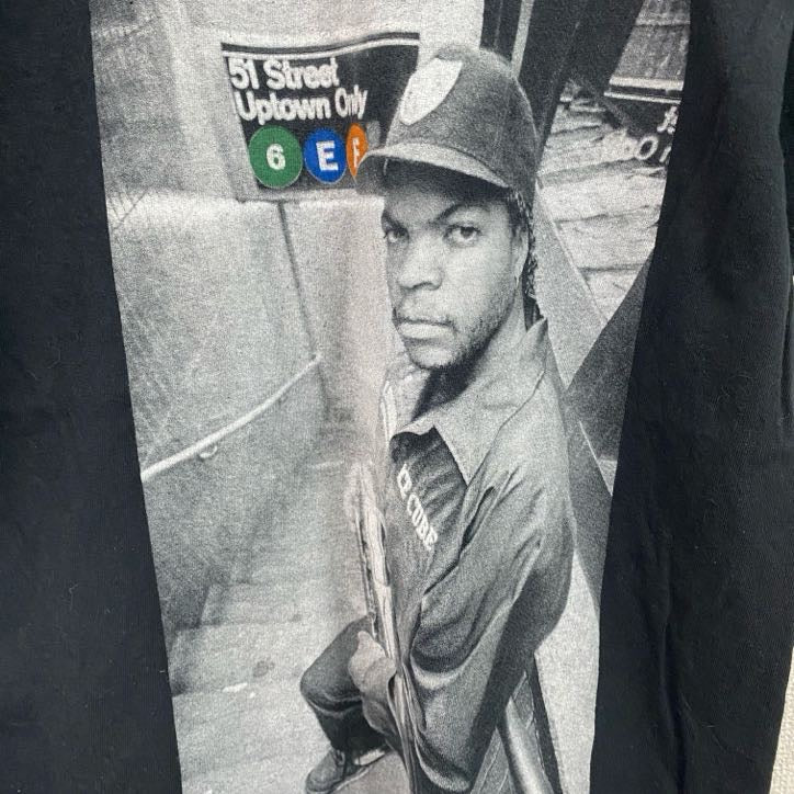 ICE CUBE　アイスキューブ　半袖プリントTシャツ　ラップT　人物T　HIPHOP　黒　ブラック　Mサイズ