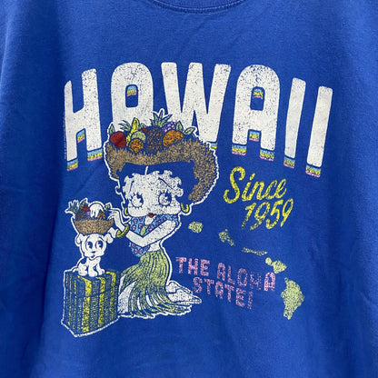 BRSCO BRANDS　Betty Boop　ベティブープ　半袖プリントTシャツ　キャラクターT　青　ブルー　Lサイズ