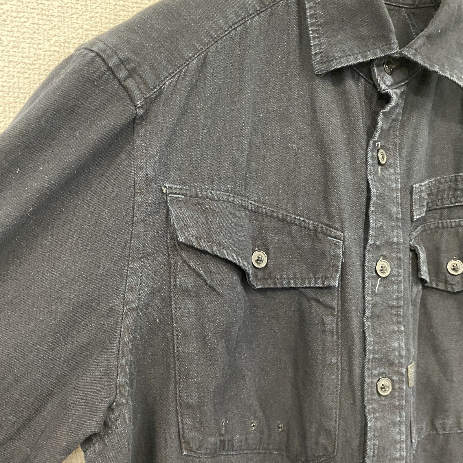 G-STAR RAW　ジースターロー　長袖デニムシャツ　紺　ネイビー　Mサイズ