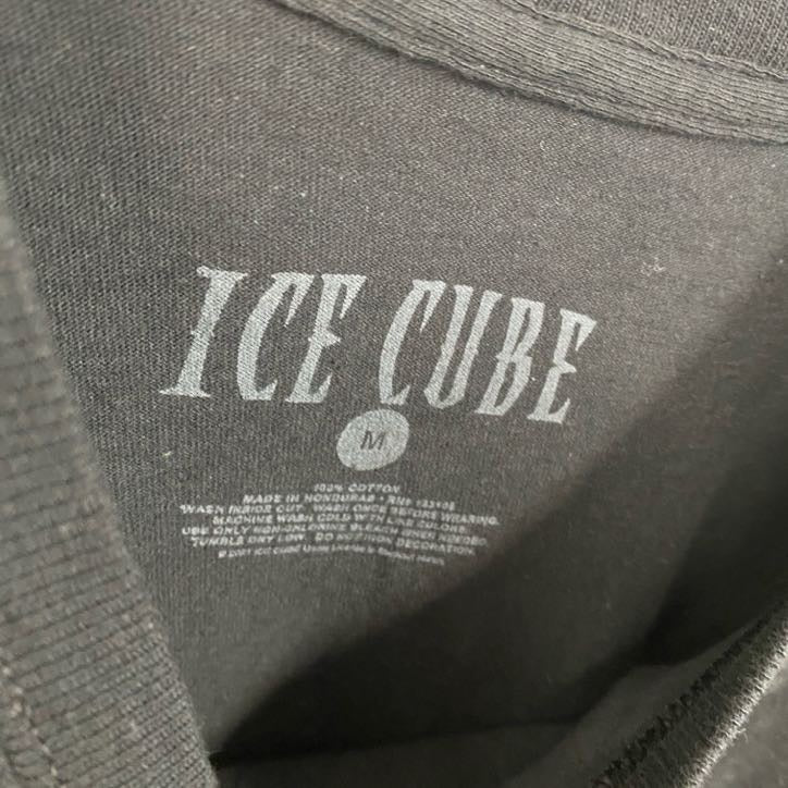 ICE CUBE　アイスキューブ　半袖プリントTシャツ　ラップT　人物T　HIPHOP　黒　ブラック　Mサイズ