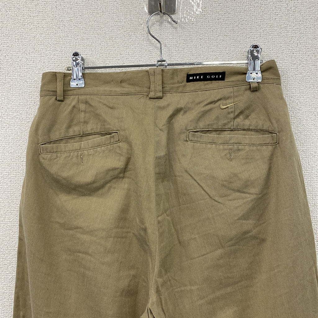 00s　NIKE GOLF　ナイキ ゴルフ　スラックス　チノパンツ　ヴィンテージ　タック入り　ベージュ　30サイズ