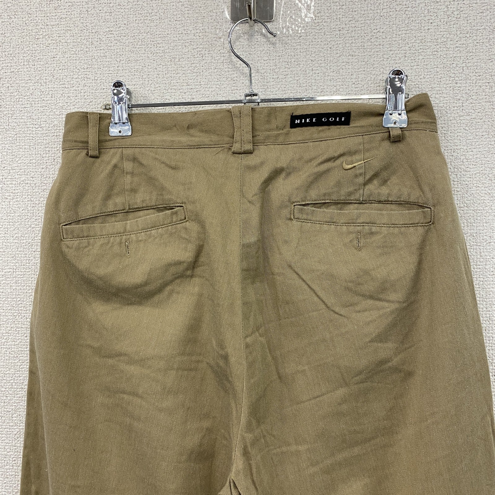 00s　NIKE GOLF　ナイキ ゴルフ　スラックス　チノパンツ　ヴィンテージ　タック入り　ベージュ　30サイズ