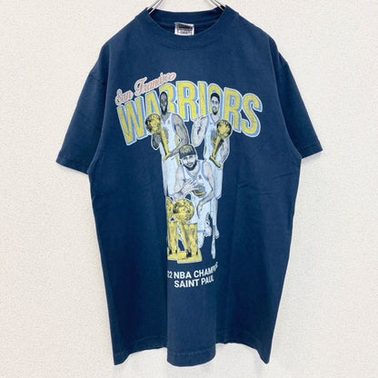 古着 used　SHAKA WEAR　半袖ビッグプリントTシャツ　2022　NBA　サンフランシスコ　バスケ　ネイビー　Mサイズ