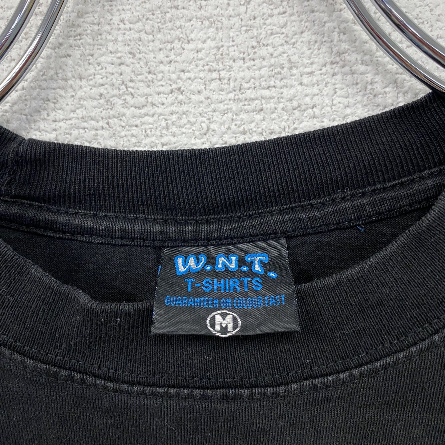 90s～　W.N.T.　BECKHAM　ベッカム　半袖Tシャツ　人物T　ヴィンテージ　黒　ブラック　Mサイズ