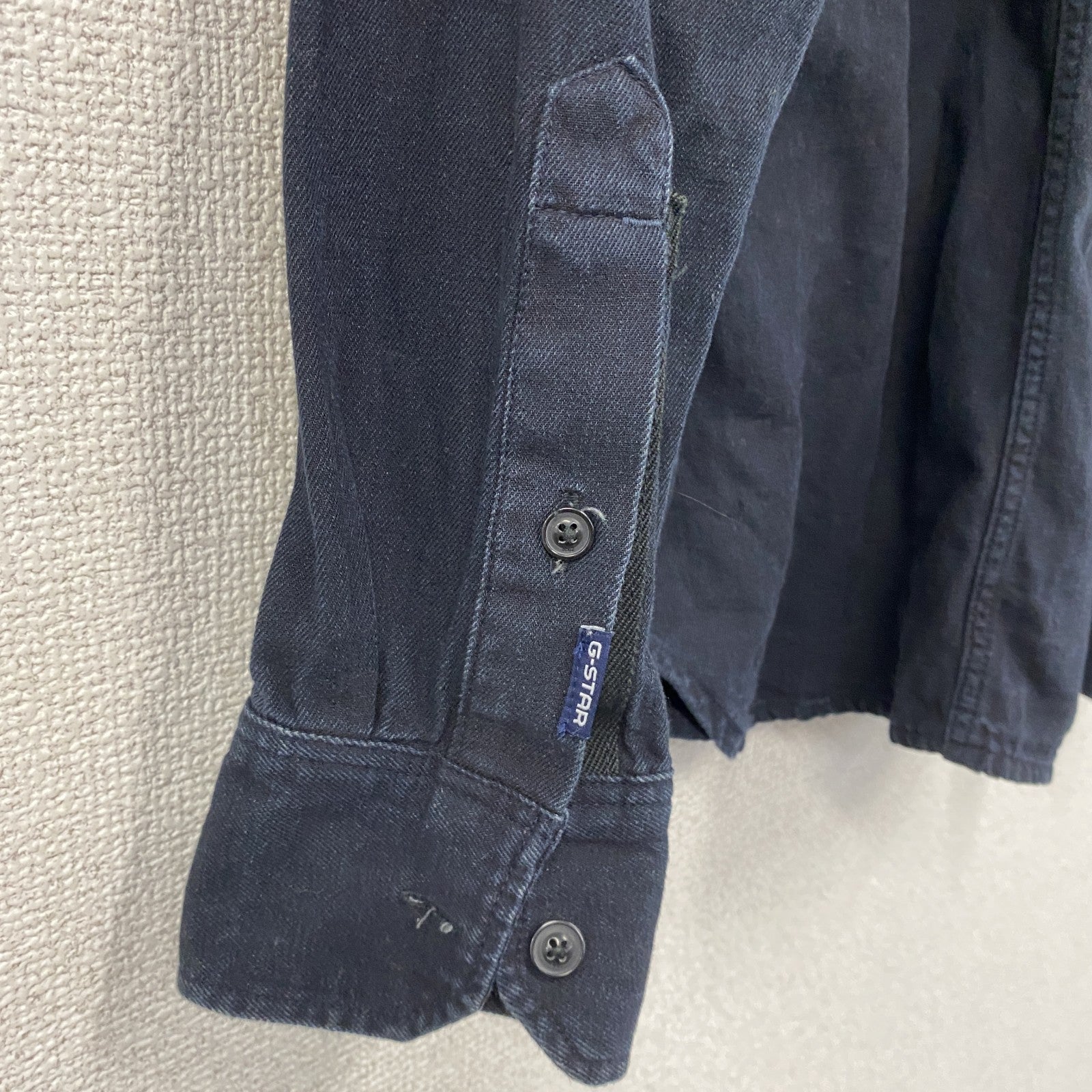 G-STAR RAW　ジースターロー　長袖デニムシャツ　紺　ネイビー　Mサイズ