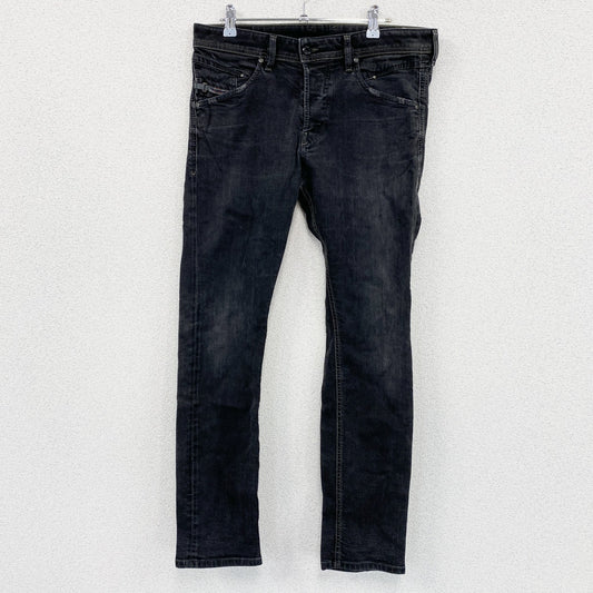 DIESEL　ディーゼル　ブラックデニムスキニーパンツ/ジーンズ　ボタンフライ　黒　ブラック　W33サイズ