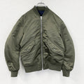 UNIQLO　ユニクロ　リバーシブルフルジップブルゾン/MA-1　中綿入り　比翼仕立て　カーキ　紺　ネイビー　Mサイズ