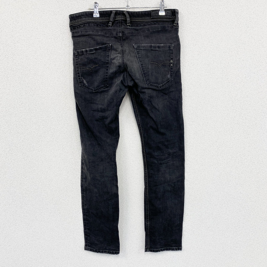 DIESEL　ディーゼル　ブラックデニムスキニーパンツ/ジーンズ　ボタンフライ　黒　ブラック　W33サイズ