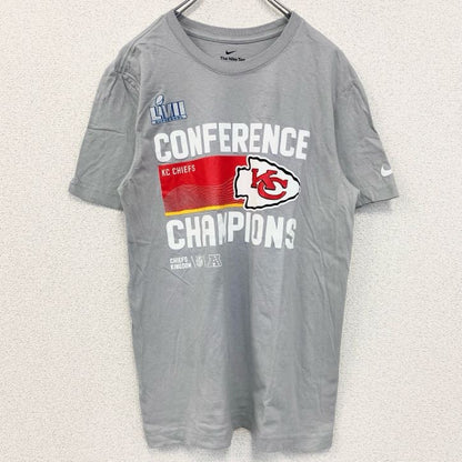古着 used　NIKE　ナイキ　半袖プリントTシャツ　NFL　アメフト　チーム　カンザスティー チーフス　 グレー　Sサイズ
