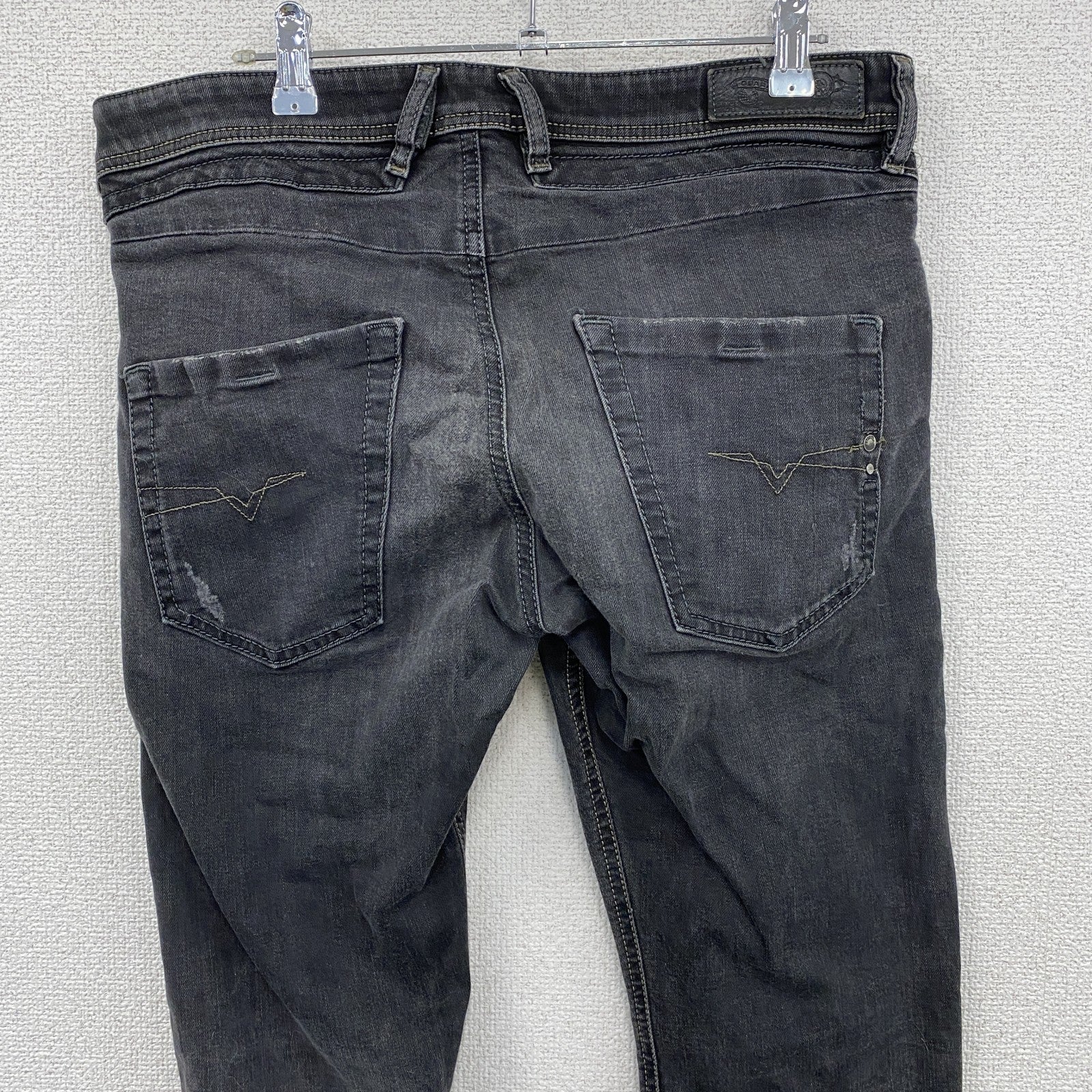 DIESEL　ディーゼル　ブラックデニムスキニーパンツ/ジーンズ　ボタンフライ　黒　ブラック　W33サイズ