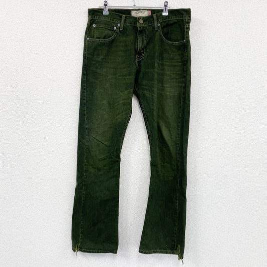 Levi's　リーバイス　527　デニムパンツ/ジーンズ　ジップフライ　縦落ち　緑　グリーン　W34サイズ