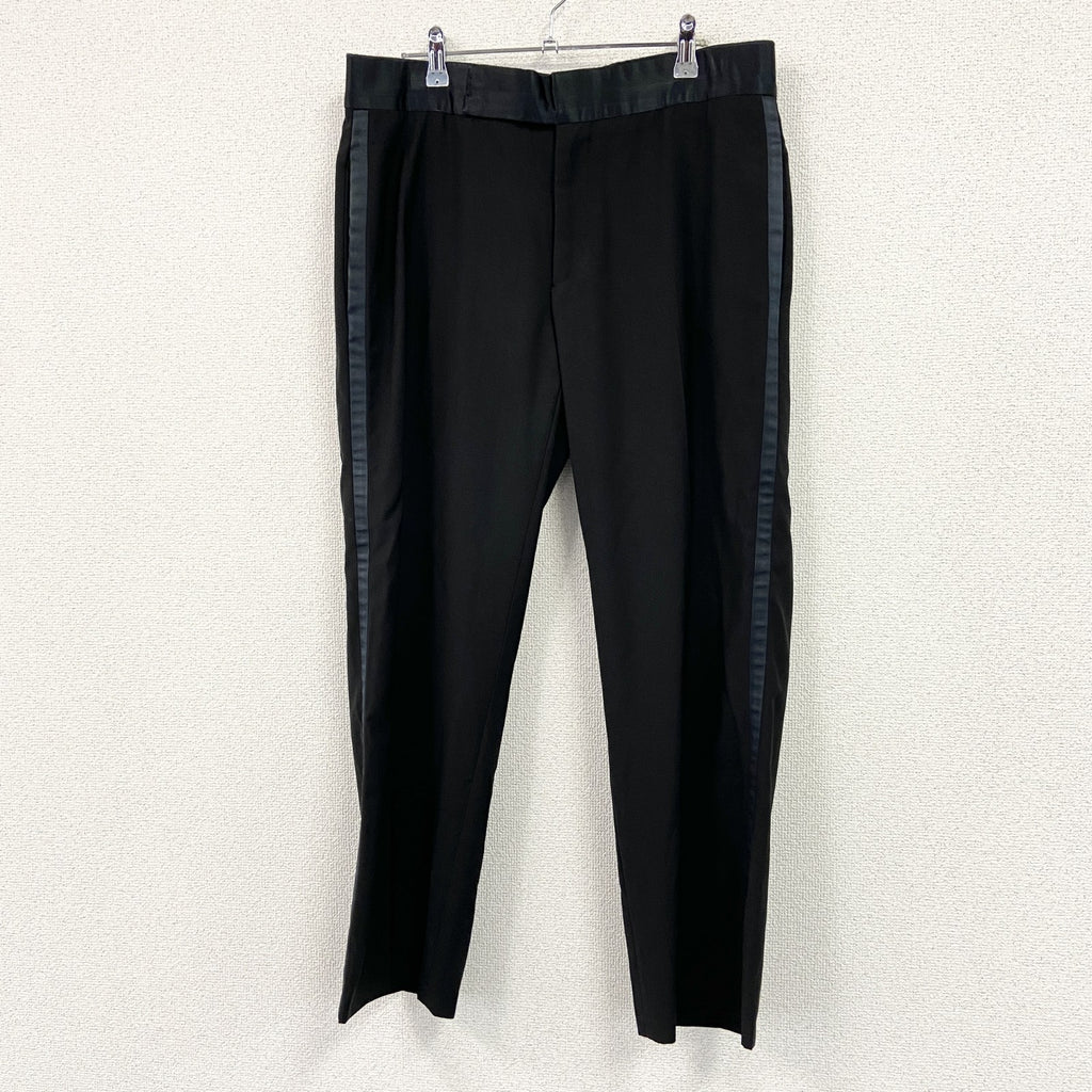 GIORGIO ARMANI　ジョルジオアルマーニ　タキシードパンツ　サイドライン　黒　ブラック