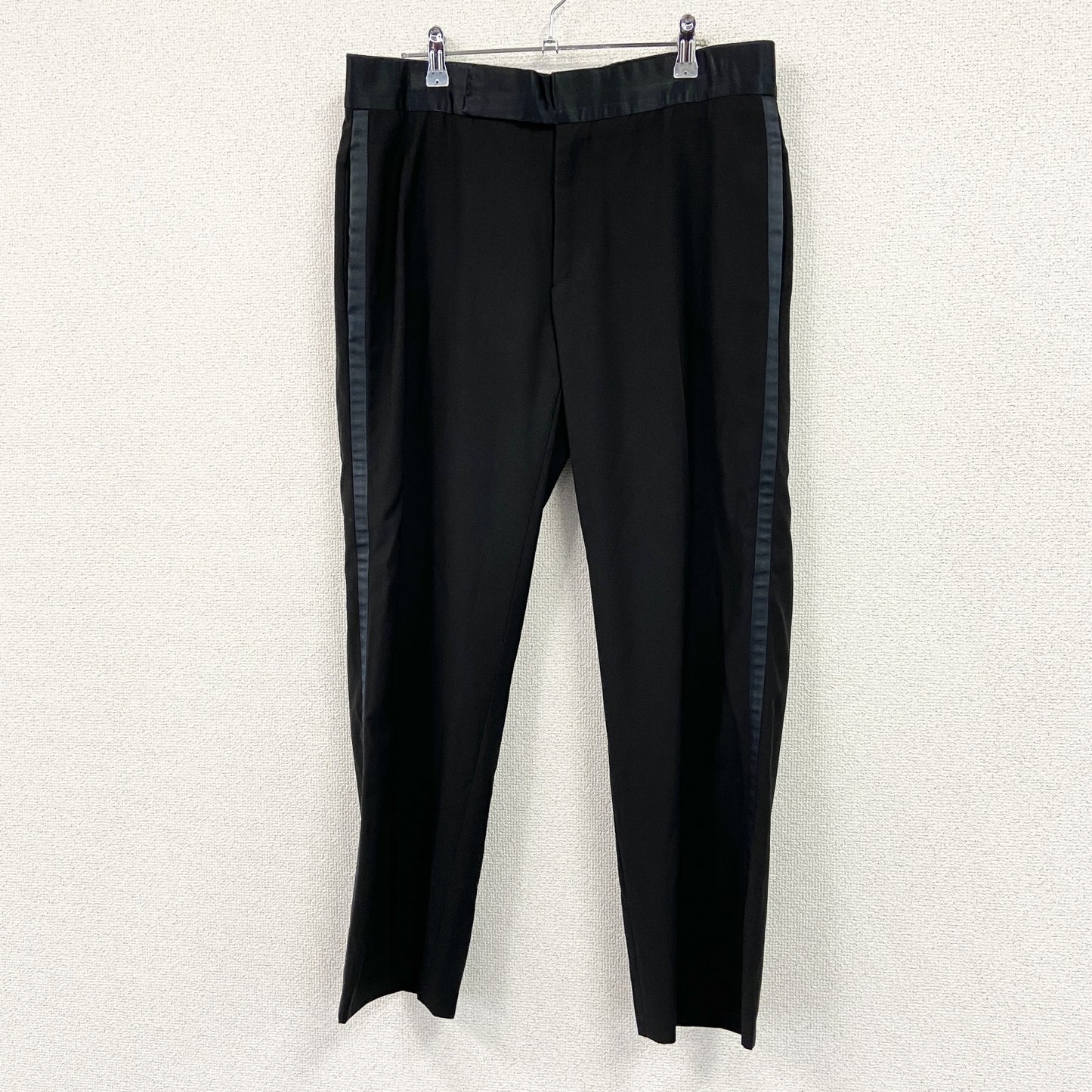 GIORGIO ARMANI　ジョルジオアルマーニ　タキシードパンツ　サイドライン　黒　ブラック