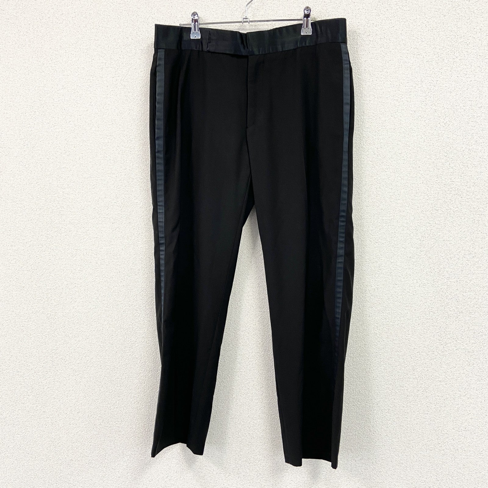 GIORGIO ARMANI　ジョルジオアルマーニ　タキシードパンツ　サイドライン　黒　ブラック