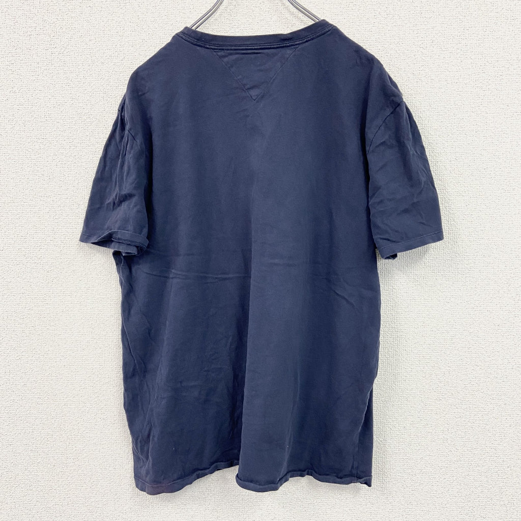 TOMMY JEANS　トミージーンズ　半袖プリントTシャツ　紺　ネイビー　Lサイズ