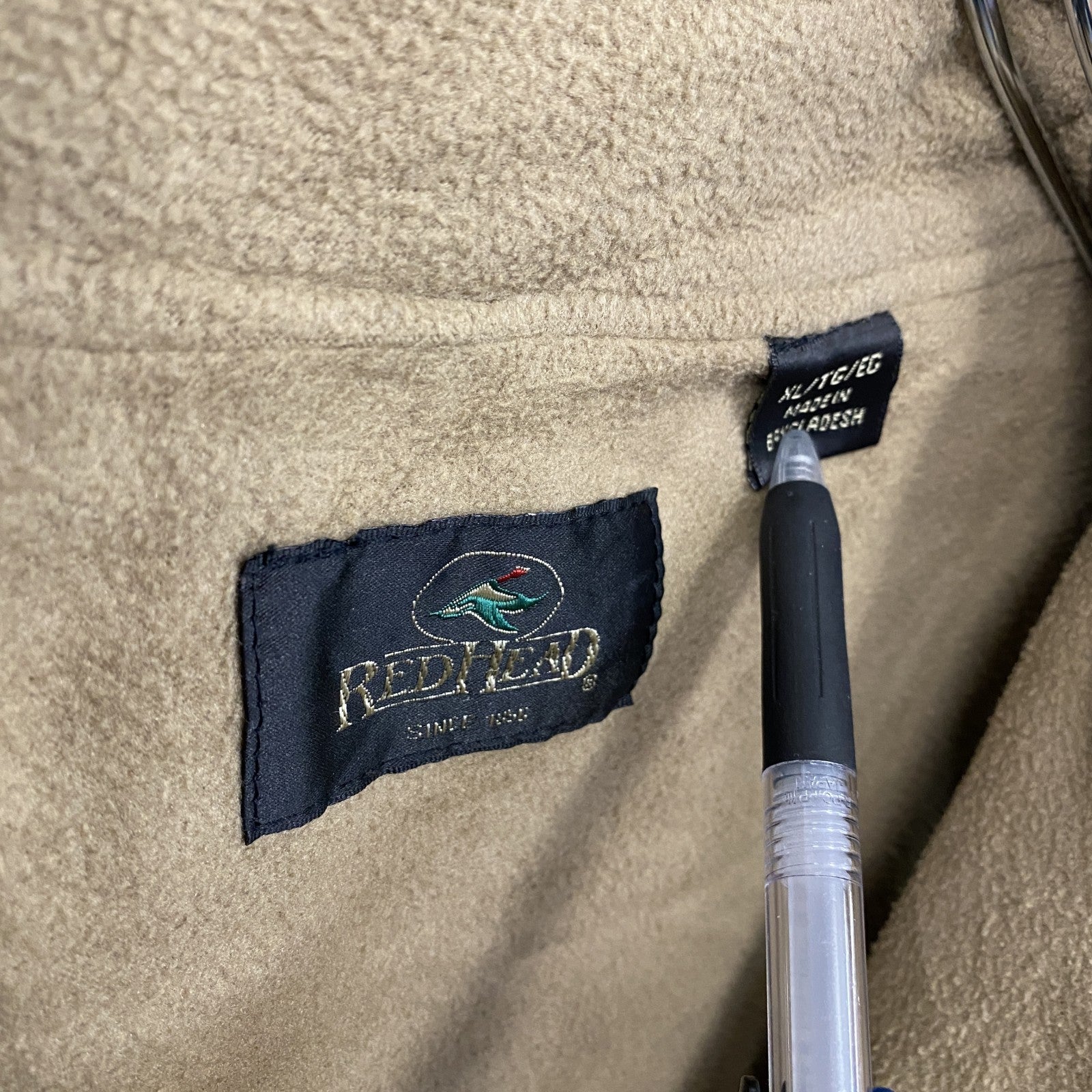 ～00s　RED HEAD　レッドヘッド　フルジップダックベスト　裏ボア　ヴィンテージ　カーキ　XLサイズ