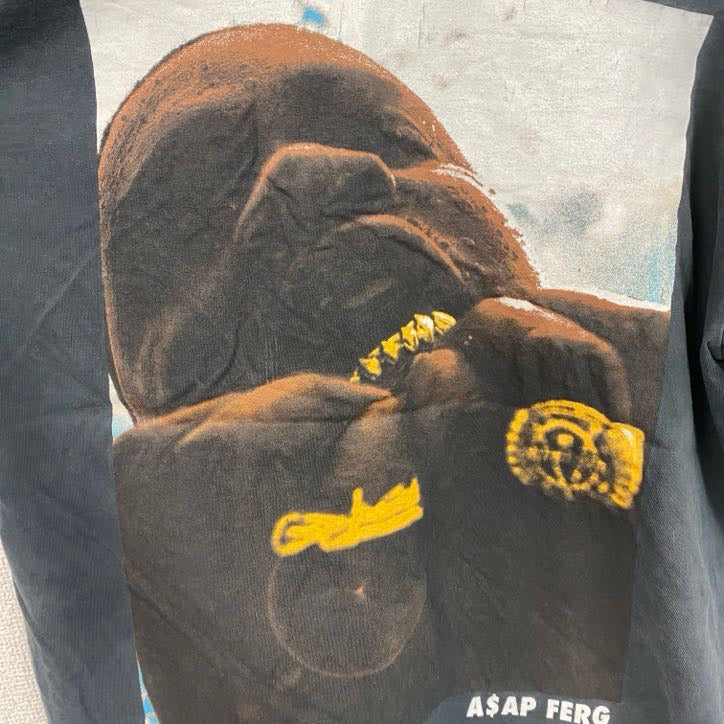 ASAP FERG　エイサップファーグ　半袖プリントTシャツ　ラップT　ヒップホップ　灰色　グレー　Mサイズ