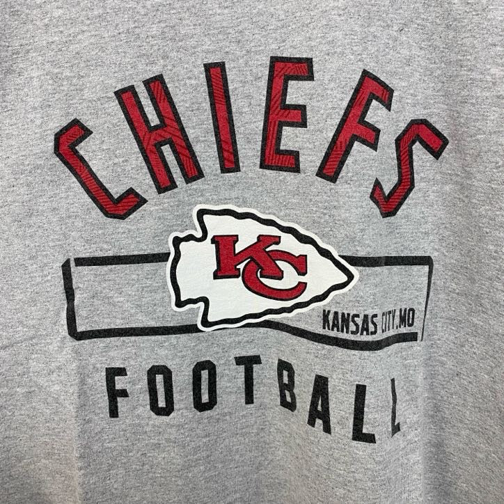 古着 used　TEAM APPAREL　半袖プリントTシャツ　NFL　アメフト　カンザスティー チーフス　 グレー　Mサイズ