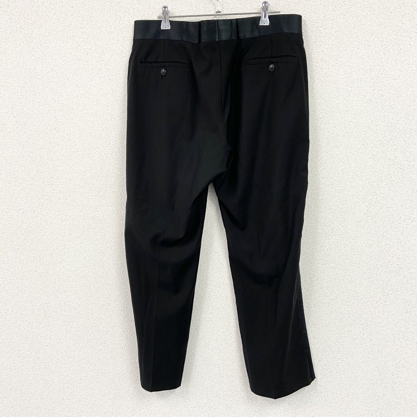 GIORGIO ARMANI　ジョルジオアルマーニ　タキシードパンツ　サイドライン　黒　ブラック