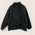 Corner Stone　フルジップダックジャケット　裏チェック柄　黒　ブラック　XLサイズ