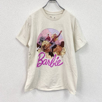 Barbie　バービー　半袖プリントTシャツ　キャラクターT　アイボリー　Lサイズ