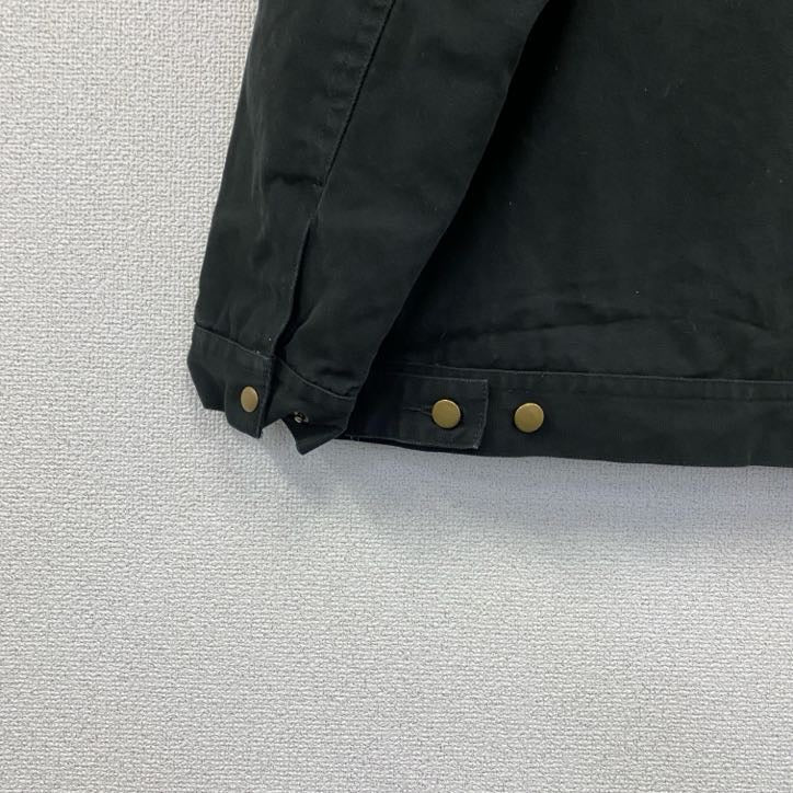 Corner Stone　フルジップダックジャケット　裏チェック柄　黒　ブラック　XLサイズ