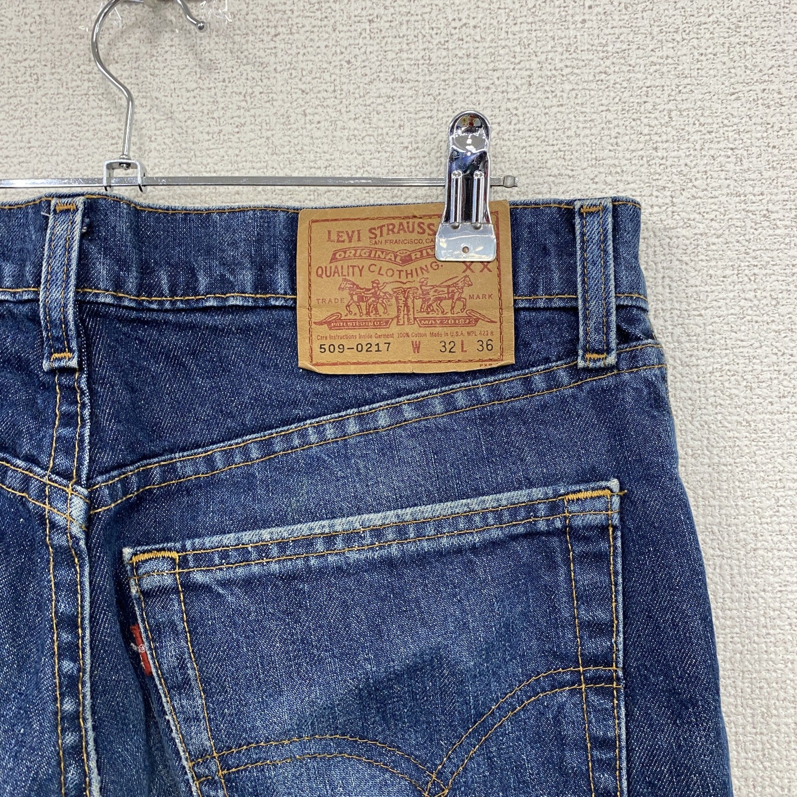 Levi's　リーバイス　509-0217　デニムパンツ/ジーンズ　ジップフライ　縦落ち　インディゴ　W32サイズ　