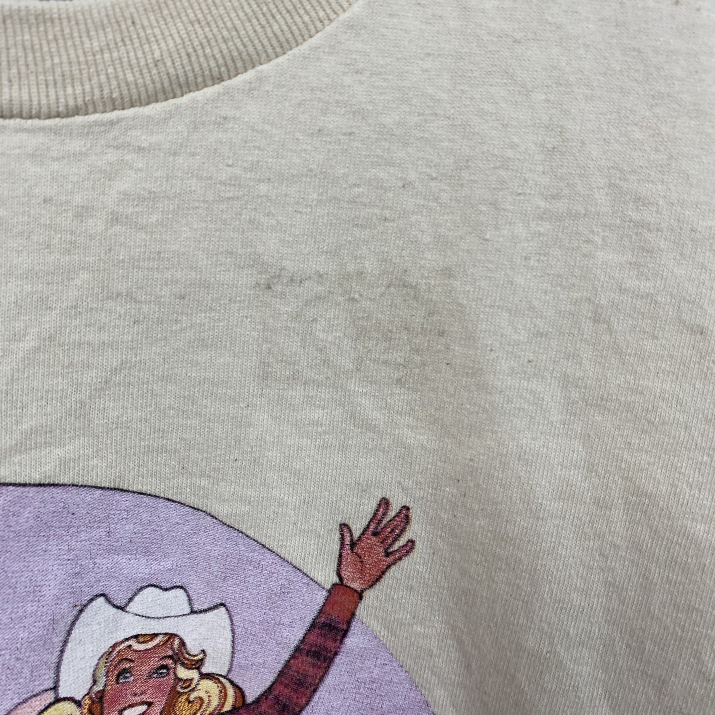 Barbie　バービー　半袖プリントTシャツ　キャラクターT　アイボリー　Lサイズ
