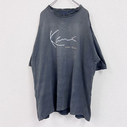 90s～　KANI JEANS　カナイ　刺繡デザインTシャツ　黒　ブヴィンテージラック　XXXLサイズ