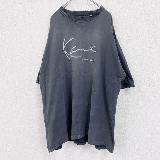 90s～　KANI JEANS　カナイ　刺繡デザインTシャツ　黒　ブヴィンテージラック　XXXLサイズ