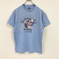 SUPER MARIO　スーパーマリオ　WALUIGI　ワルイージ　半袖プリントTシャツ　Nintendo　ニンテンドー　水色　ライトブルー　Mサイズ