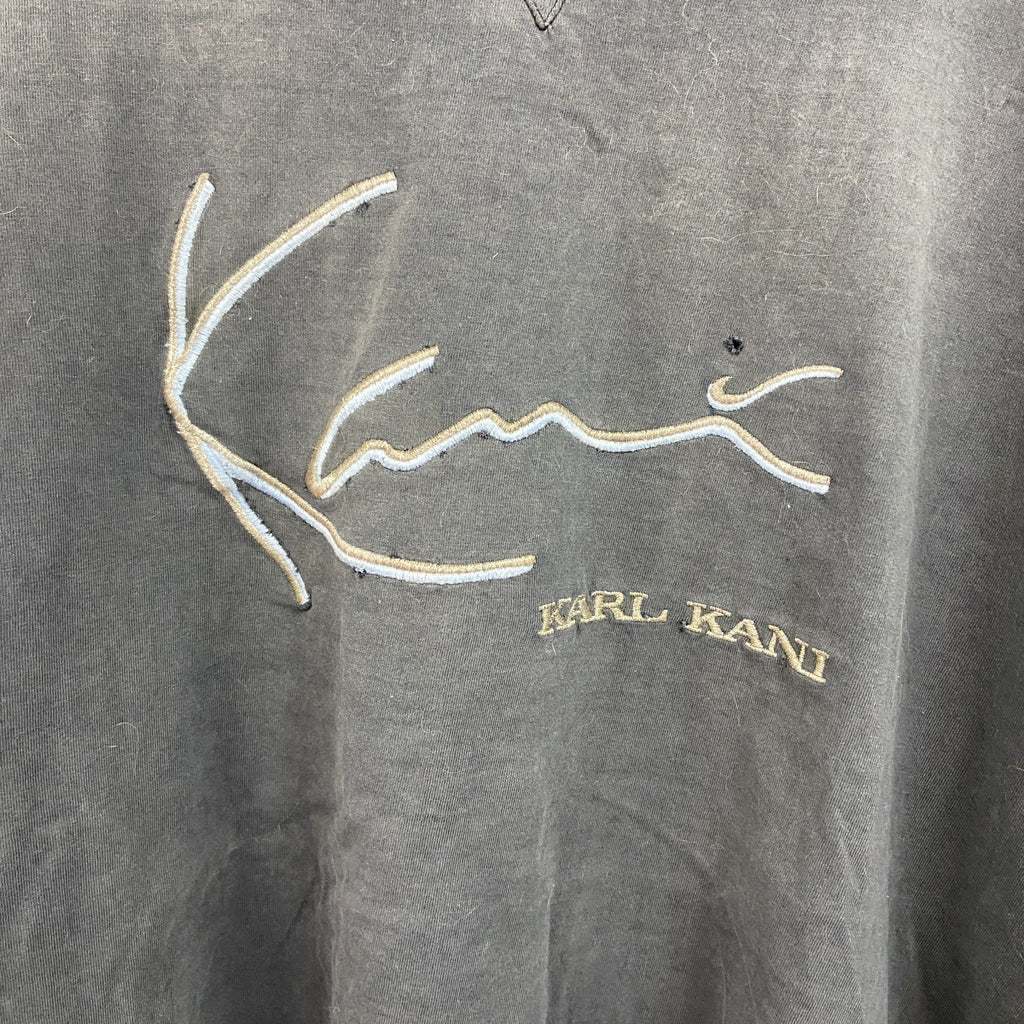 90s～　KANI JEANS　カナイ　刺繡デザインTシャツ　黒　ブヴィンテージラック　XXXLサイズ