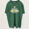 古着 used　NIKE　ナイキ　半袖プリントTシャツ　緑　スウッシュマーク　KARRER　三つ葉　クルーネック　Lサイズ