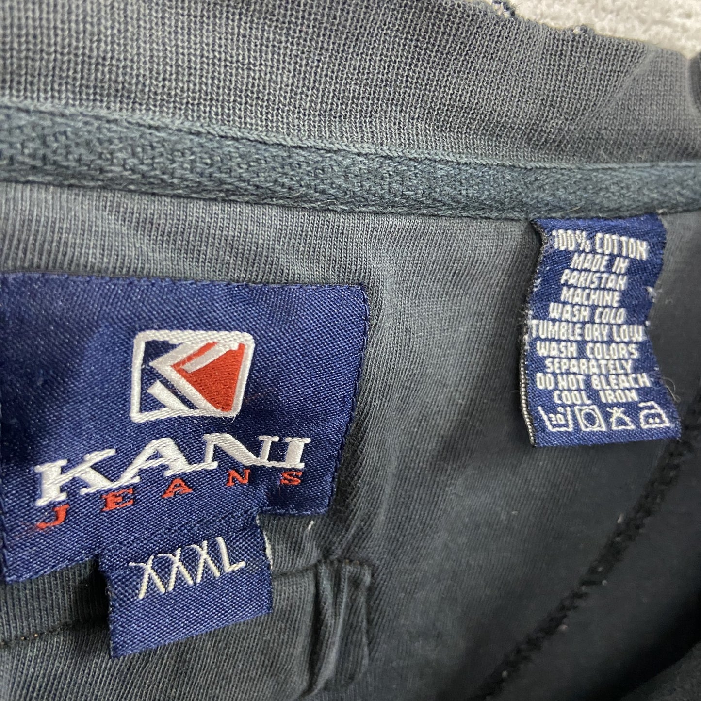 90s～　KANI JEANS　カナイ　刺繡デザインTシャツ　黒　ブヴィンテージラック　XXXLサイズ