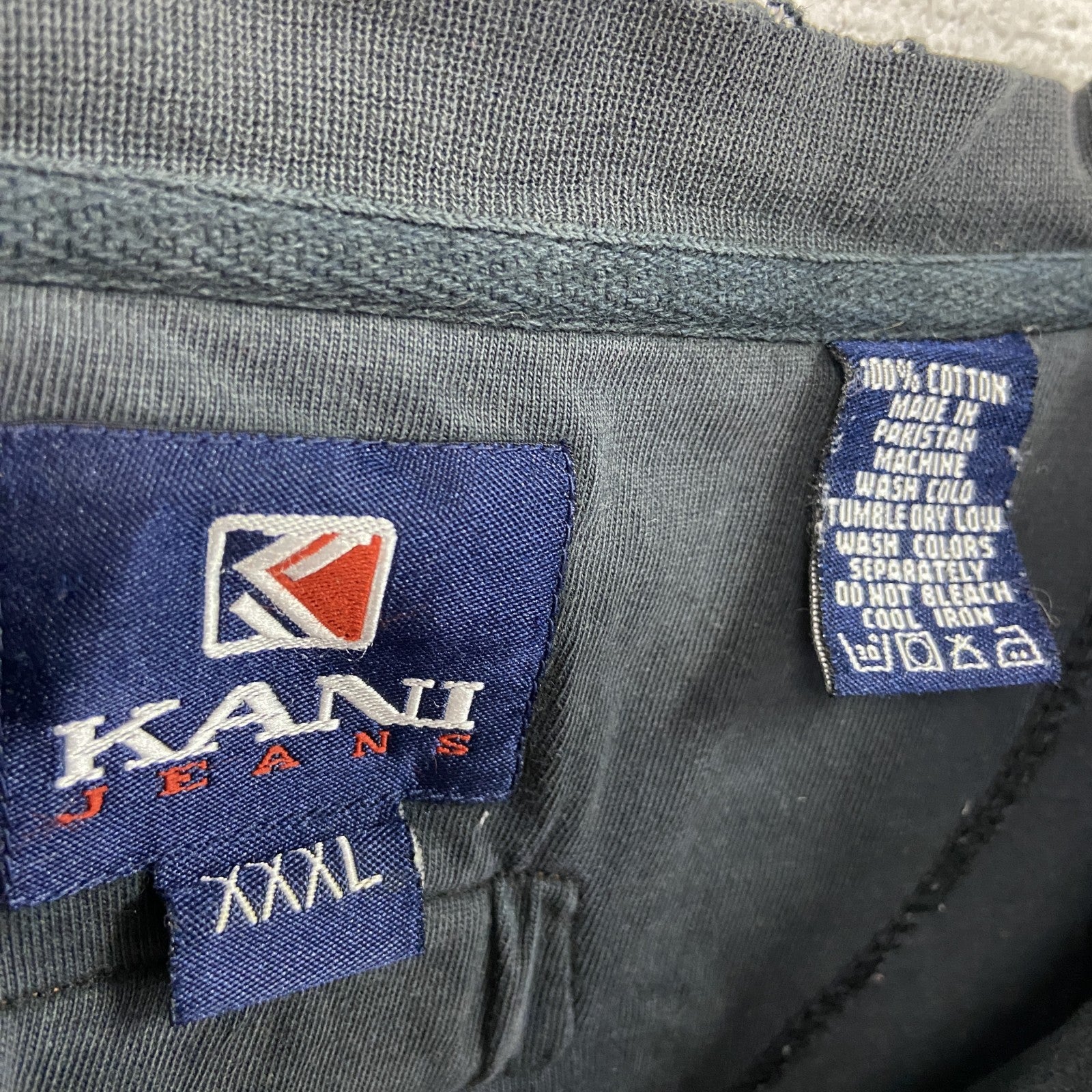 90s～　KANI JEANS　カナイ　刺繡デザインTシャツ　黒　ブヴィンテージラック　XXXLサイズ