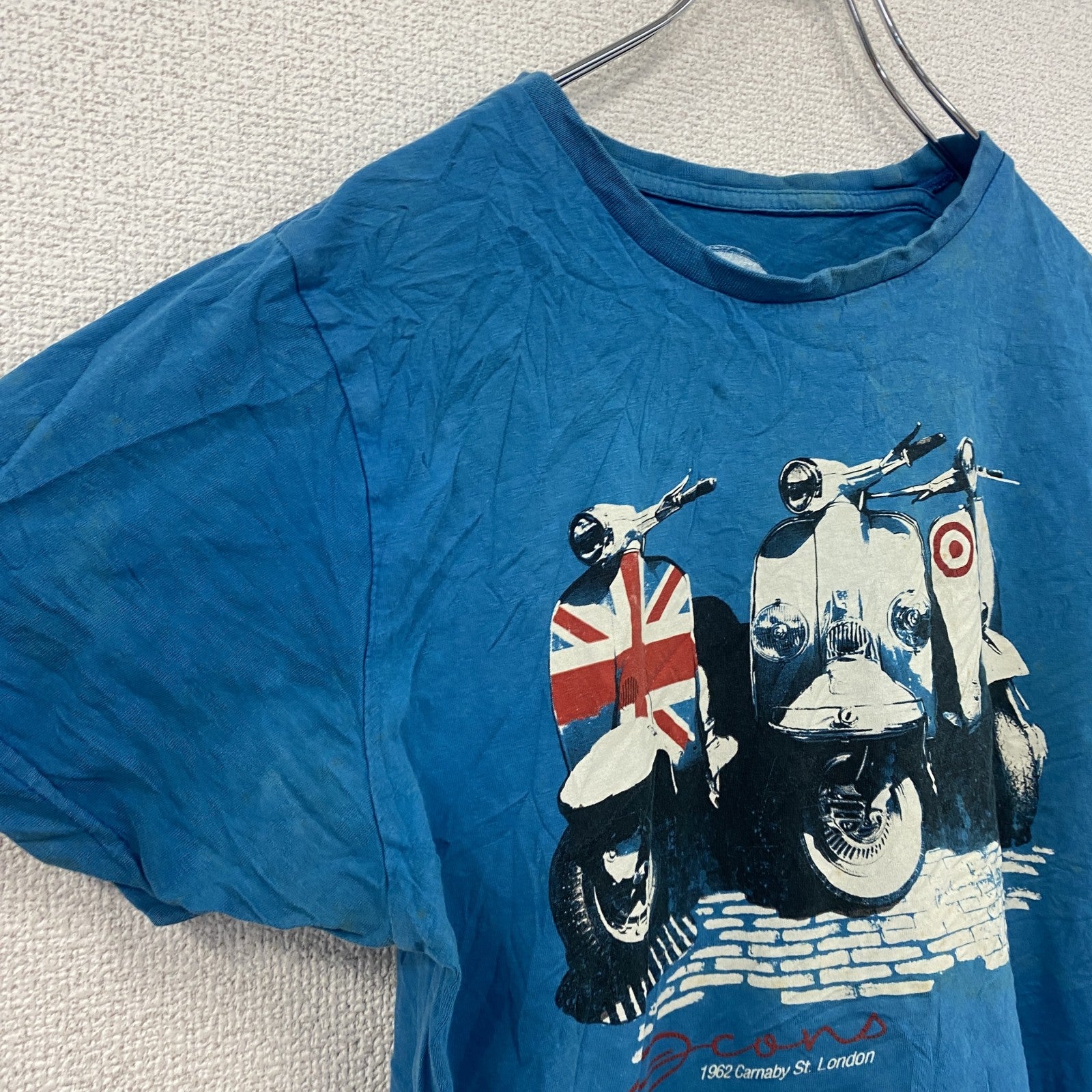 XDYE TEES　半袖プリントTシャツ　水色　ライトブルー　Mサイズ