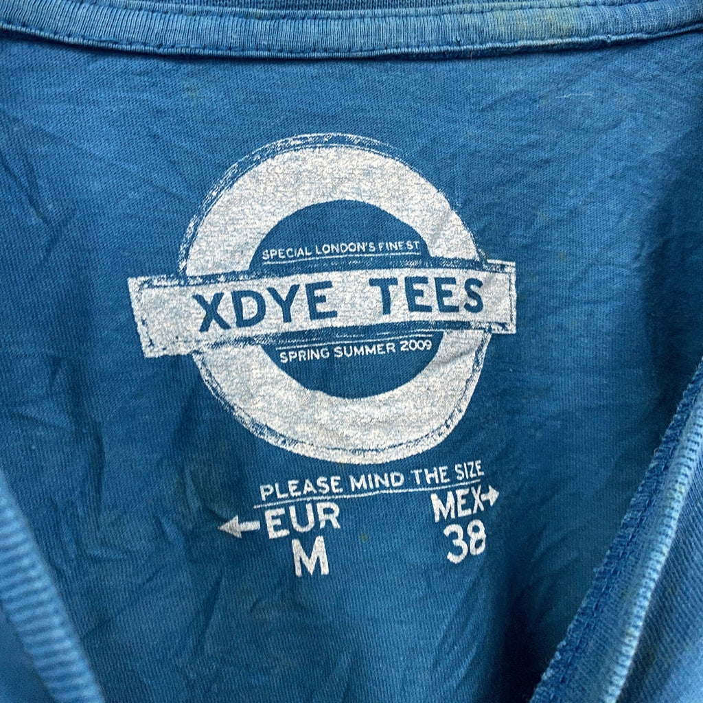 XDYE TEES　半袖プリントTシャツ　水色　ライトブルー　Mサイズ