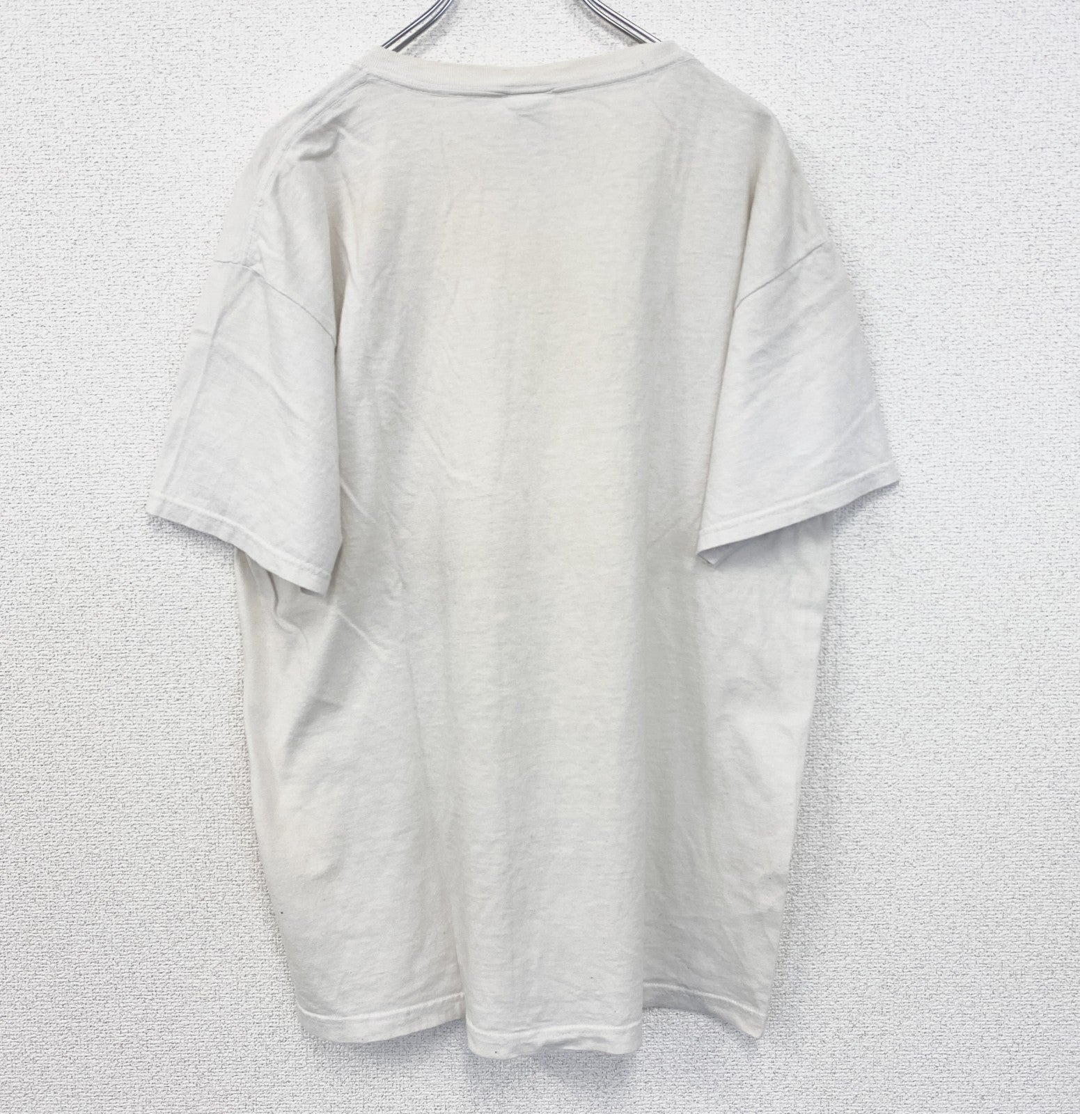 古着 used　FRUIT OF THE LOOM　半袖プリントTシャツ　ドラゴン　クルーネック　白　ホワイト　レトロ　Lサイズ
