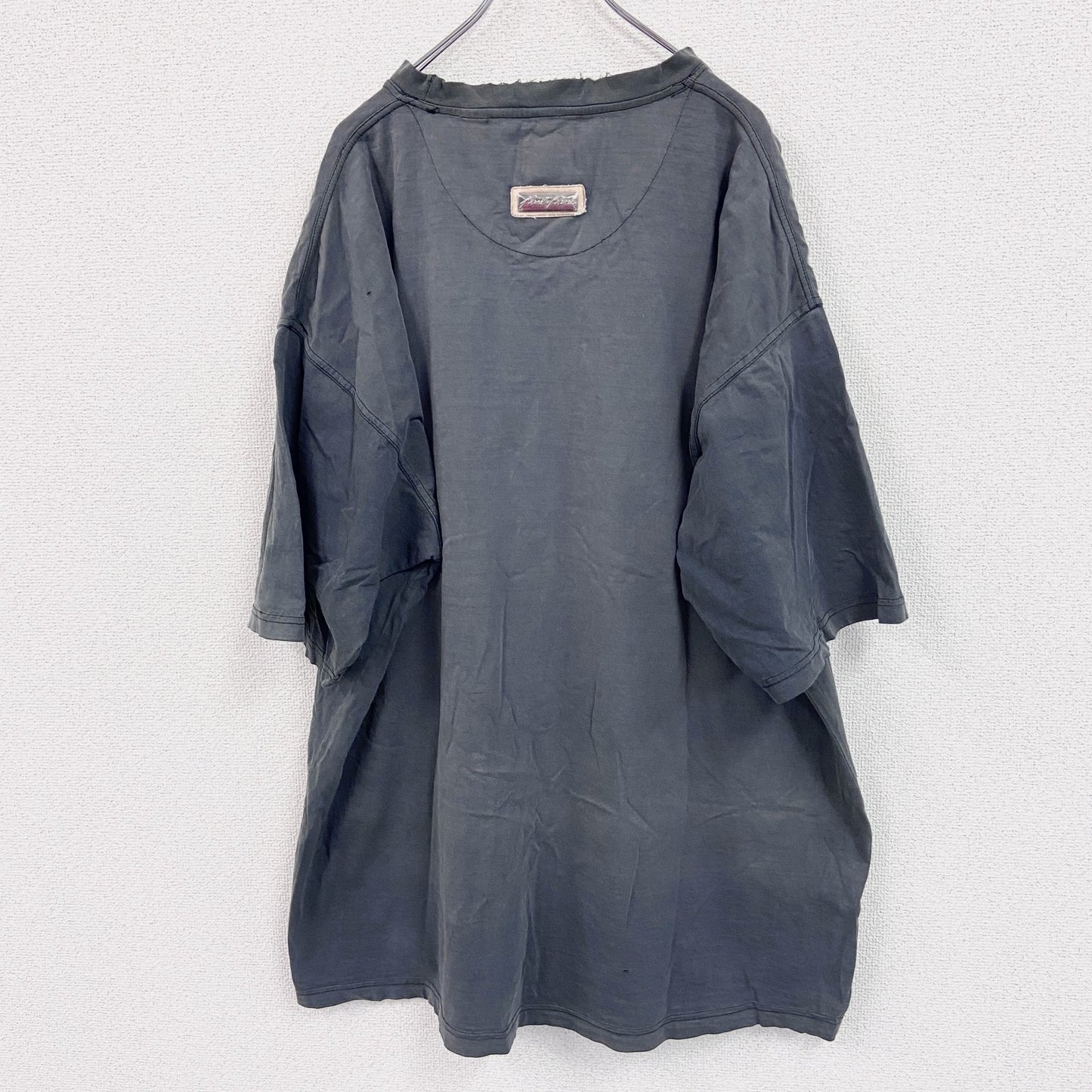 90s～　KANI JEANS　カナイ　刺繡デザインTシャツ　黒　ブヴィンテージラック　XXXLサイズ