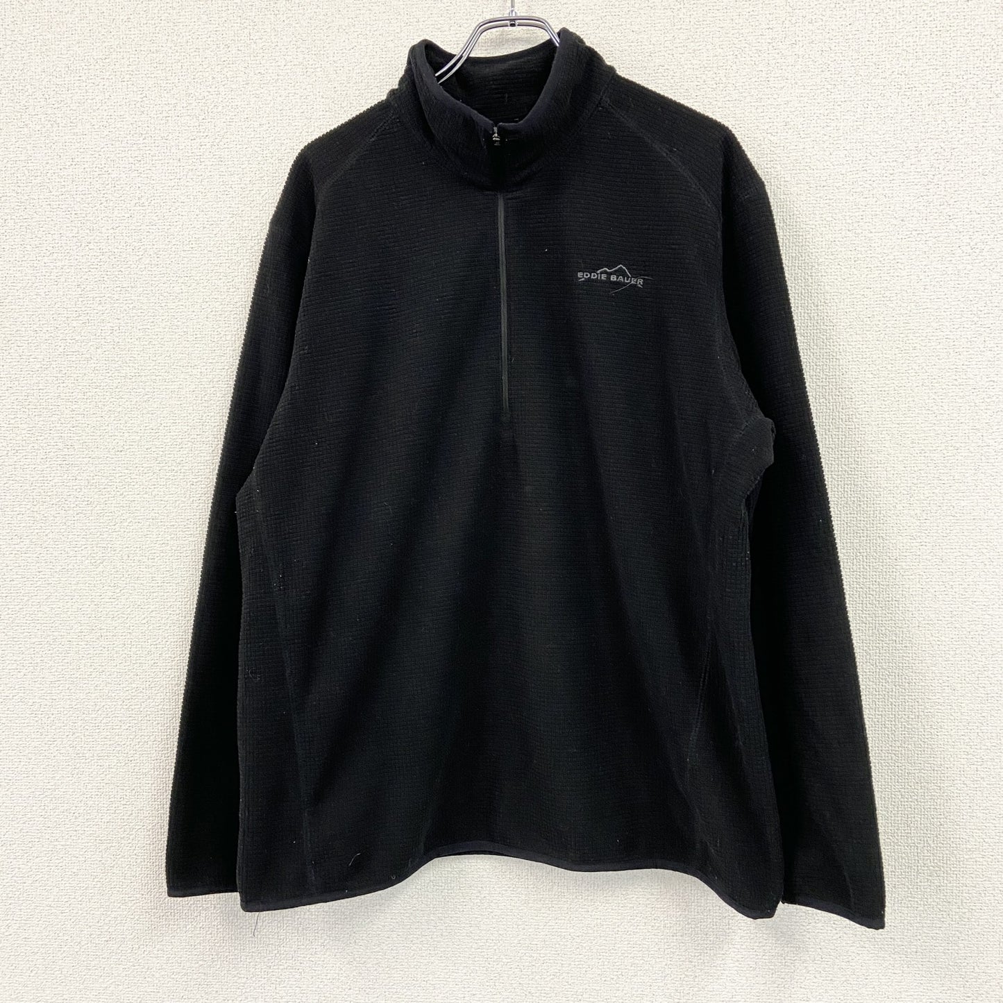 Eddie Bauer　エディーバウアー　ハーフジップフリースジャケット　黒　ブラック　XLサイズ
