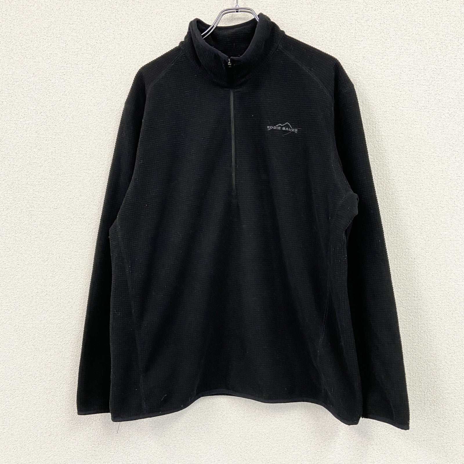 Eddie Bauer　エディーバウアー　ハーフジップフリースジャケット　黒　ブラック　XLサイズ