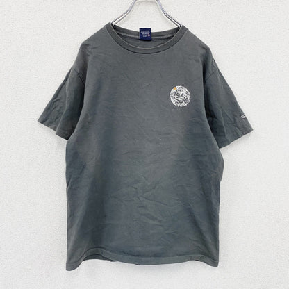 90s　OLD STUSSY　オールドステューシー　半袖プリントTシャツ　フェード　龍　ドラゴン　ダークグレー　Mサイズ